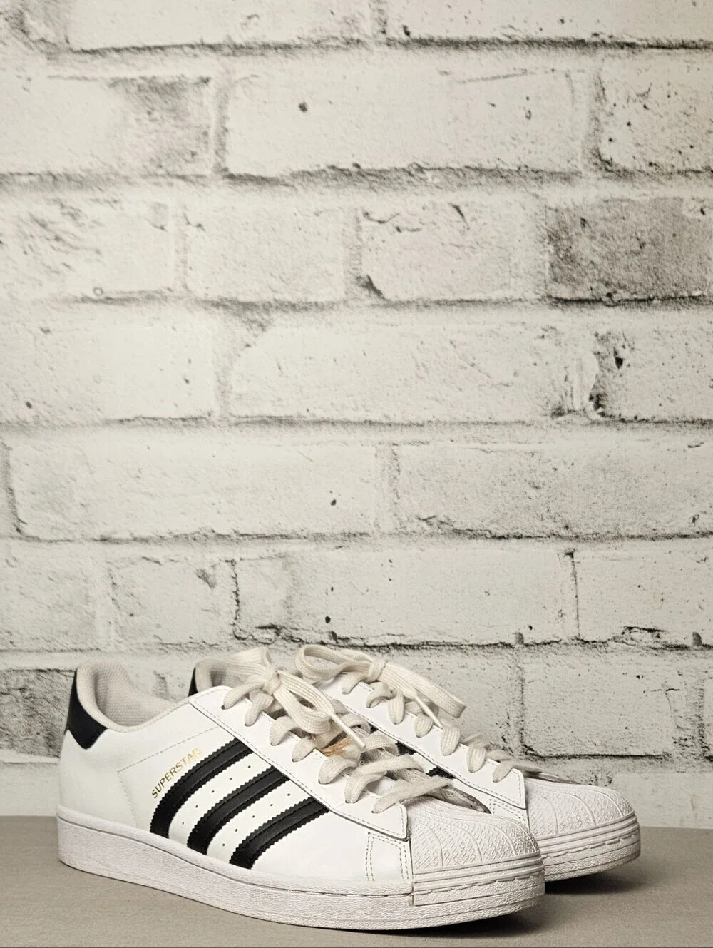 Adidas Superstar White Black Shell Toe Sneakers Mens 10.5